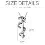 ROMANTIC WORK Snake Necklace for Men Sterling Silver Animal Sword Pendant Necklace Gothic Jewelry Birthday Gift for Boyfriend