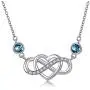 AOBOCO Infinity Heart Necklace for Women 925 Sterling Silver Endless Love Pendant Necklace with Austrian Crystals AOBOCO Infinity Heart Necklace for Women 925 Sterling Silver Endless Love Pendant Necklace with Austrian Crystals