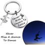 Zuo Bao Girls Dance Jewelry Never Miss A Chance to Dance Keychain Gifts for Dance Recitals Dancers and Dance Teams