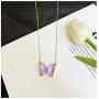 GOODYRZJ Butterfly Necklace, Dainty Cute Gold Plated Butterfly Necklaces for Women Teen Girls Adjustable Layering Necklaces Butterfly Chain Choker Jewelry Pendant Sets