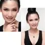 TENGYUE 14K Silver Teardrop Crystals Pendant -Dainty Necklaces for Women- Simple Necklace Gifts for Women/Mother,16''+2''