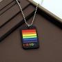 CENWA LGBT Gay Pride Rainbow Dog Tag Necklace Keychain LGBT Lesbian Jewelry Gift for Men Women