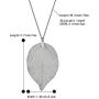 BriLove Womens Bohemian Boho Real Filigree Autumn Leaf Long Pendant Necklace