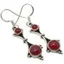 SilverStarJewel Cab Carnelian Earrings 1.8'' 4.2 Grams 925 Sterling Silver Women Engagement