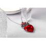 FRTTVM Evie Red Heart Necklace Descendants Princess Costume Queen of Hearts Fan Jewelry for Girls Teens Halloween Parties