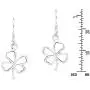 Stylish & Lucky Four-Leaf Clover .925 Sterling Silver Dangle Earrings Stylish & Lucky Four-Leaf Clover .925 Sterling Silver Dangle Earrings