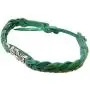Valentines Day Gift Shamrock Friendship Bracelet Braided Faux Leather Green