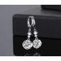 Drop Dangle Earrings Leverback 9MM 2.75ct and 2pcs Small CZ Cubic Zirconia Design 14K White Gold Plated with Hypoallergenic Hoops Gorgeous Gift for Women and Girls