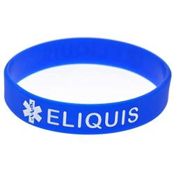 Blue Silicone Rubber Medical Awareness Alert Bracelet