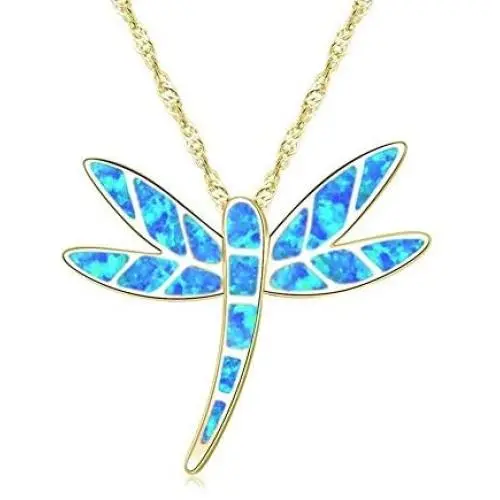 DMOMSA Sapphire Blue Lucky Dragonfly Pendant Jewelry Gift Suitable for Birthday Party Anniversary DMOMSA Sapphire Blue Lucky Dragonfly Pendant Jewelry Gift Suitable for Birthday Party Anniversary