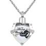 Roy Lopez Oval Multi-Color Flower Cremation Jewelry Keepsake Ash Holder Memorial Urn Necklace