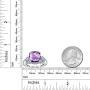 Orchid Jewelry Cushion 3.80 Ct Natural Purple Amethyst Ring For Womens 925 Sterling Silver Sets A Unique Design Perfect As An Christmas Anniversary Wedding Gifts For Girls