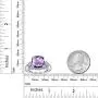 Orchid Jewelry Cushion 3.80 Ct Natural Purple Amethyst Ring For Womens 925 Sterling Silver Sets A Unique Design Perfect As An Christmas Anniversary Wedding Gifts For Girls