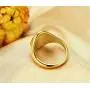 BAOWING Sunflower Rings for Women | Gold Chunky Dome Signet Ring | Stainless Steel Minimalistic Statement Jewelry Gift Girls 18K Gold Size 5 BAOWING Sunflower Rings for Women | Gold Chunky Dome Signet Ring | Stainless Steel Minimalistic Statement Jewelry Gift Girls 18K Gold Size 5