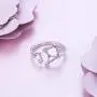 FLYOW 925 Sterling Silver CZ Horoscope Zodiac 12 Constellation Astrology Adjustable Statement Ring for Women Teen Girls Birthday Gift,Size 7