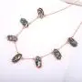 YUJIAXU Framed Etched Oval Faux Druzy Glitter Statement Short Necklace for Womens Gift Outfit Jewelry