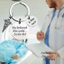 BAUNA X-Ray Tech Keychain Radiology Technologist Gift She Believe She Could So She Did Inspiration X-Ray Technician Graduate Gifts