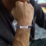 Magnetic Bracelet for Men,Beauty Therapy Leather Magnetic Bracelets Pain Relief Bracelets Magnetic Men
