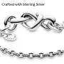 Pandora Jewelry Knotted Heart T-Bar Sterling Silver Bracelet
