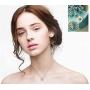 ONEYIM 5Pcs Women Fashion Jewelry Set Silver Small Daisy Flower Necklace Earring Ring Bangle Set Jewelry Sets
