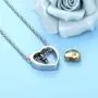 Baby Feet Double Heart Cremation Urn Necklace Keepsake Memorial Ashes Pendant Jewelry Baby Feet Double Heart Cremation Urn Necklace Keepsake Memorial Ashes Pendant Jewelry