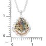 Harry Potter Womens and Girls Jewelry Silver Plated House Crest Pendant, 16''+2''