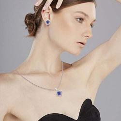 Belinda Jewelz Sterling Silver Knot Birthstone Earrings and Pendant Necklace Set