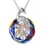 Phoenix Pendant Necklace for Women Sterling Silver Female Jewelry Gifts with Swarovski Crystal