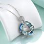 Rose Flower Necklace Sterling Silver Love Jewelry Gifts for Mom Wife Grandma Girlfriend on Birthday Anniversary
