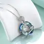 Rose Flower Necklace Sterling Silver Love Jewelry Gifts for Mom Wife Grandma Girlfriend on Birthday Anniversary