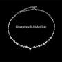 Fairyu Bride Wedding Crystal Necklace Earrings Set Silver Bridal Flower Dangle Earrings Necklaces Jewelry Party Rhinestone Pendant Necklace Drop Earrings for Women and Gilrs