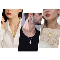 Nofade Silver Personalized Virgin Mary Necklace 925 Sterling Silver Religious Christian Jewelry Oval Medal Coin Pendant Necklace for Women Men