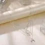 NICEMOVIC Dainty Layered Choker Necklace Bar Disc Necklaces Map Pendant Necklace Silver-plated alloy Layered Necklaces for Women NICEMOVIC Dainty Layered Choker Necklace Bar Disc Necklaces Map Pendant Necklace Silver-plated alloy Layered Necklaces for Women