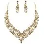 BriLove Womens Costume Elegant Crystal Teardrop Cluster Statement Necklace Dangle Earrings Set BriLove Womens Costume Elegant Crystal Teardrop Cluster Statement Necklace Dangle Earrings Set