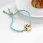 Trendy Blue Handmade Life Tree Rope String Bracelet Gold Cute Lovely Owl Charm Bracelet Turquoise Inlay Jewelry Female Trendy Blue Handmade Life Tree Rope String Bracelet Gold Cute Lovely Owl Charm Bracelet Turquoise Inlay Jewelry Female