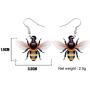NEWEI Acrylic Flying Sweet Bumblebee Earrings Dangle Drop Fashion Jewelry For Women Girls Gift Charms
