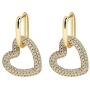 LITRENDY 2021 Fashion 6 Style Hip-hop Geometry Copper Gold-plated Cubic Zirconia Hoop Dangle Earring for Women,Perfect Green Dangle Earrings for Ladies Mothers Day