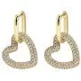 LITRENDY 2021 Fashion 6 Style Hip-hop Geometry Copper Gold-plated Cubic Zirconia Hoop Dangle Earring for Women,Perfect Green Dangle Earrings for Ladies Mothers Day