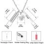 BGAFLOVE Cremation Jewelry for Ashes with 20+2'' Adjustable Chain Cylinder Memorial Keepsake Urn Necklaces for Ashes with Engraving Heart Pendant Words in Memory of Family