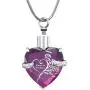 Meetlove Glass Heart Cremation Urn NecklaceMemorial Jewelry for Ashes Urn Locket Pendant - Always in My Heart