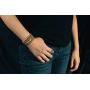 MUYASEA 14K Real Gold Plated Bead Stack Adjustable Charm Bracelets for Women Men