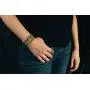 MUYASEA 14K Real Gold Plated Bead Stack Adjustable Charm Bracelets for Women Men