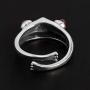 Allhola Silver Frog Ring for Women Girls,Open Adjustable Vintage Cute Animal Finger Rings Fashion Party Jewelry Gifts