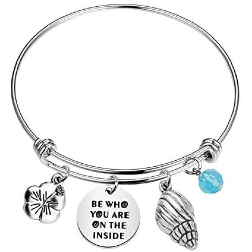 WSNANG Moana Inspired Gift Be Who You are On The Inside Bracelet Maui Jewelry Moana Ocean Gift Inspirational Gift for Her