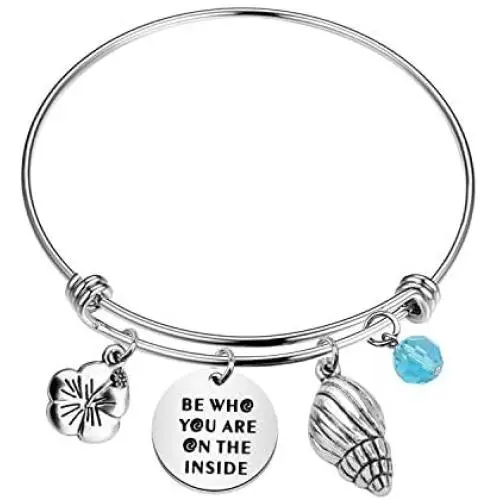 WSNANG Moana Inspired Gift Be Who You are On The Inside Bracelet Maui Jewelry Moana Ocean Gift Inspirational Gift for Her WSNANG Moana Inspired Gift Be Who You are On The Inside Bracelet Maui Jewelry Moana Ocean Gift Inspirational Gift for Her