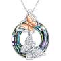 Sterling Silver Butterfly Pendant Neacklace with Crystal from Swarovski, Butterfly Jewelry Gift for Her