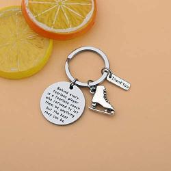 AKTAP Ice Skate Coach Gifts Figure Skating Pendant Keychain Behind Every Fearless Player is A Fearless Coach Skate Lover Gift Gift Team Sport Skater Jewelry