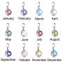 Dletay Cremation Urn Necklace with 12 Birthstones Heart Memorial Keepsakes Pendant Ashes Jewelry