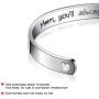 Unomor Bracelets for Women Mom Inspirational Gifts Cuff Bracelet Bangle Personalized Jewelry Birthday Gift for Her Stainless Steel Engraved with Gift Box