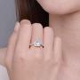 UFOORO CZ Ring Solitaire Crystal Womens Engagement Rings Cubic Zirconia Wedding Band Gift